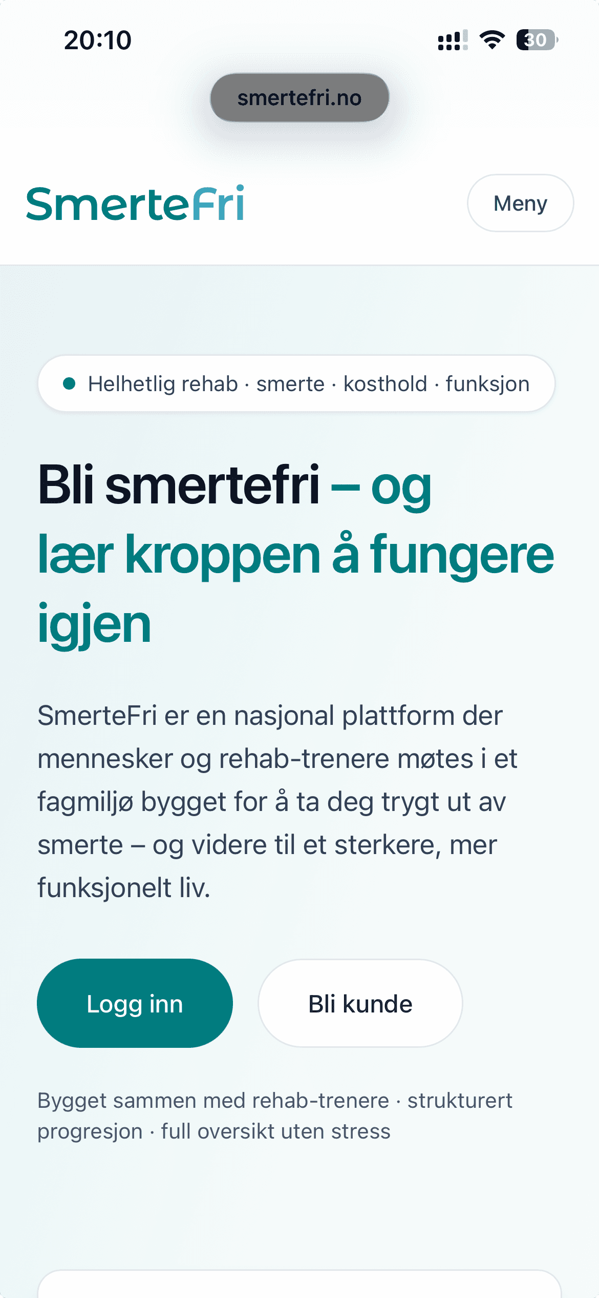 SmerteFri – mobilvisning